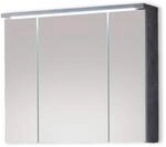 Stella Trading Spiegelschrank Bad mit LED-Beleuchtung in Beton-Optik, Wei&szlig; -