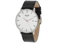 Boccia Herren Digital Quarz Uhr mit Leder Armband 3607-02