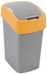 CURVER Flip Bin Schwingdeckeleimer 50 Liter Silber/orange