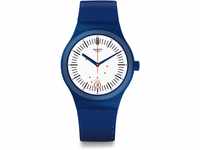 Swatch Herren Digital Automatik Uhr mit Silikon Armband SUTN401