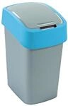 CURVER Flip Bin Schwingdeckeleimer 50 Liter Silber/blau