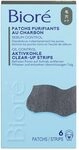 Biore 6 Tiefenreinigende Aktivkohle Clear-Up-Strips - 1 X 6 Nasenstrips - Entfernen