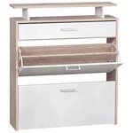 FineBuy Schuhkipper 80x24x95 cm Sonoma Eiche mit Schublade | schmaler...