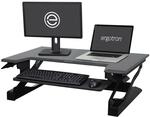 ERGOTRON WorkFit-T Sitz-Steh-Schreibtisch-Arbeitsplatz schwarz Anhebung bis 38cm