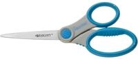 WESTCOTT E-30770 00 Schere Microban Softgrip, rostfrei, asymmetrisch, grau/blau, 18