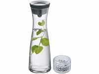 WMF Basic Wasserkaraffe aus Glas, 1 Liter, Glaskaraffe mit Deckel,...