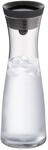 WMF Basic Wasserkaraffe aus Glas, 1 Liter, Glaskaraffe mit Deckel, Silikondeckel,