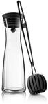 WMF Basic Wasserkaraffe 1l mit Reinigungsb&uuml;rste, Glaskaraffe mit Deckel,