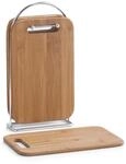 Zeller 25264 Brettchenst&auml;nder, 5-teilig, Bamboo/Chrom / 15 x 6,5 x 30, beige, small
