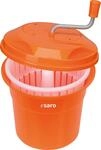 SARO Salatschleuder &ndash; 12 L &ndash; &Oslash; 330 mm &ndash; Sto&szlig;festes Kunststoffgetriebe &ndash;