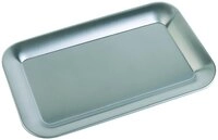 APS 30118 Serviertablett KAFFEEHAUS, 21,5 x 13 cm, Edelstahl, matt poliert, Rand