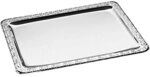 APS 381 Tablett SCH&Ouml;NER Essen, 50 x 36 cm, Edelstahl, mit Dekorrand, Made in Germany