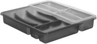 Rotho Basic Besteckkasten mit 6 F&auml;chern, Kunststoff (PP) BPA-frei, anthrazit,...