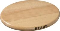 STAUB Magnetischer Holz-Untersetzer, oval, 15x11 cm, F&uuml;r alle magnetischen T&ouml;pfe