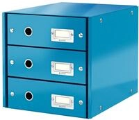 Leitz, Schubladenbox, Blau, 3 Schubladen, A4, Click & Store, 60480036