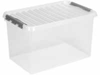 Sunware Q-Line Aufbewahrungsbox 62 Liter transparent metallic