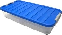 HEIDRUN Unterbettbox, Unterbett-Rollbox, 80 x 40 x 18 cm, mit farbig sortiertem
