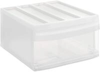 Rotho Systemix Aufbewahrungsbox Stapelbox mit Schublade PP Transparent | Transparente