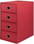 R&ouml;ssler SOHO 4er Schubladenbox aus Papier | B&uuml;ro Organizer Schreibtisch 