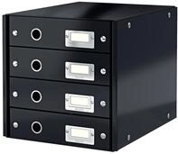 Leitz Click & Store Schubladenset, 4 Schubladen, A4, schwarz, 60490095