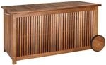 Casaria&reg; Gartenbox Holz 350L Deckel 160kg belastbar R&auml;der Griff Innenplane