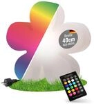 8 seasons design LED Blume 40cm Shining Flower (Wei&szlig;) RGB Farbwechsel,...