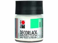 Marabu 11300005070 - Decorlack Acryl Weiß 070, 50 ml, hochglänzender Acryllack auf