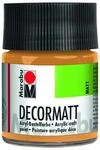 Marabu 14010005784 - Decormatt Acryl Metallic-Gold 784, 50 ml, samtmatte Acrylfarbe