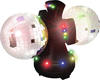 PartyFunLights 4 Zoll Twin LED Mirror Disco Ball Discolampe - LED - Doppelte
