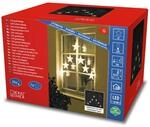 Konstsmide LED Lichtervorhang mit 7 Sternen, 35 warm wei&szlig;e Dioden, 24V Au&szlig;entrafo,