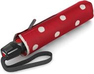 Knirps T.200 Taschenschirm Duomatic DOT ART Rot - inkl. Futteral im Schirmdesign -