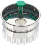 St&auml;dter 954015 Linzer Ausstecher mit Auswerfer Herz, Edelstahl, Silber/gr&uuml;n, 4,8 x
