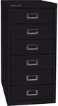 BISLEY MultiDrawer, 29er Serie, DIN A4, 6 Schubladen, Metall, 633 Schwarz, 38 x 27.9