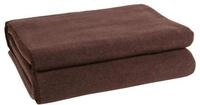 Zoeppritz Decke in der Farbe: Braun, aus 65% Polyester, 35% Viscose hergestellt,