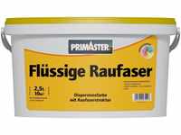 Primaster Flüssige Raufaser 2,5L Weiß Flüssigtapete Strukturfarbe...