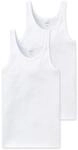 Schiesser Essentials Cotton Feinripp Shirt Doppelpack Uni wei&szlig; 205144/100