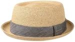 Stetson Robstown Toyo Pork Pie Strohhut meliert UV Schutz 40 Damen Herren...