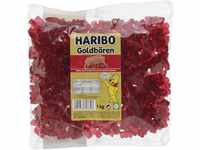 Haribo Goldbären Himbeer (1kg Beutel Gummibärchen dunkel rot) sortenrein