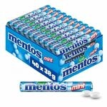 Mentos Kaubonbons Mint, Dragees mit Pfefferminz-Geschmack f&uuml;r frischen Atem,