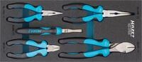 HAZET Zangen-Satz 163-375/5, 5-teilig, L&auml;nge 392 mm, Breite 172 mm | L&auml;nge 392 mm,