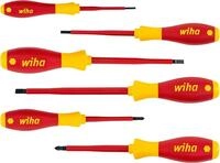 Wiha Schraubendreher Set SoftFinish&reg; electric Schlitz I Pozidriv 6-teilig &ndash;