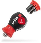 Wiha Schraubendreher mit Bit Magazin magnetisch TORX&reg; mit 6 Bits, Stubby, 1/4"...