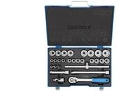 GEDORE Steckschl&uuml;sselsatz, Set 28tlg, 6-/12-kant, 1/2 Zoll, 10-36mm, Werkzeug,