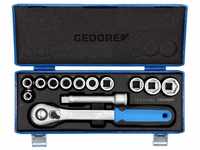 GEDORE Steckschlüsselsatz, Set 13-teilig, 6-kant, 1/2 Zoll, 10-24mm, Werkzeug,