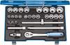 GEDORE Steckschlüsselsatz, Set 28-teilig, 6-kant, 1/2 Zoll, 10-36mm, Werkzeug,