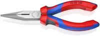 KNIPEX Flachrundzange mit Schneide (Radiozange) mit Comfort-Griffen 160 mm, 25 02 160