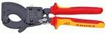 KNIPEX Kabelschneider mit Ratschenprinzip, 250 mm, VDE, 95 36 250