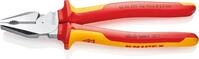 KNIPEX Kraft-Kombizange verchromt isoliert, VDE-gepr&uuml;ft 225 mm, 02 06 225 | Mit