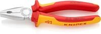KNIPEX Kombizange verchromt isoliert mit Mehrkomponenten-H&uuml;llen, VDE-gepr&uuml;ft 200