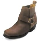 City Biker Westernstiefel Kurzstiefel Motorradstiefel Biker Schwarz Braun
